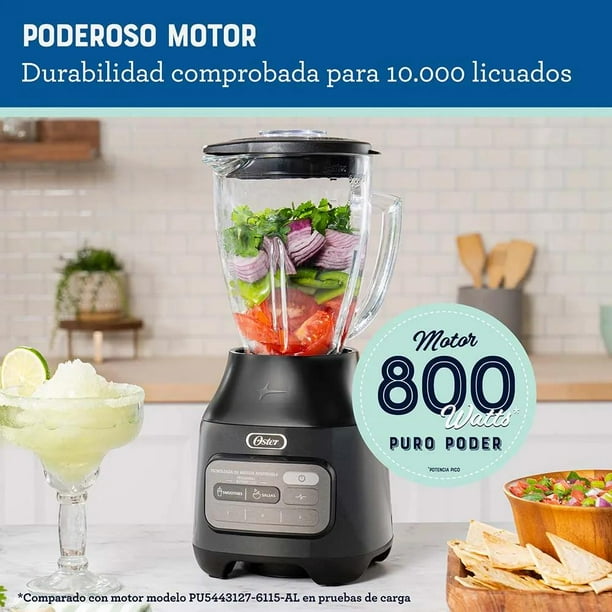 Licuadora Oster con tecnologia reversible 2 programas automaticos y 3 velocidades mas pulso BLSTPEG MRT Bodega Aurrera en linea