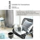 thumbnail image 3 of Modern Fine Pu Leather Square Tissue Box Decorative Tissue Box Holder Dark Gray, 3 of 4