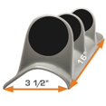 thumbnail image 4 of GlowShift Universal Gray Triple Pillar Gauge Pod - Fits Any Make/Model - ABS Plastic - Mounts (3) 2-1/16" (52mm) Gauges to Vehicle's A-Pillar, 4 of 5
