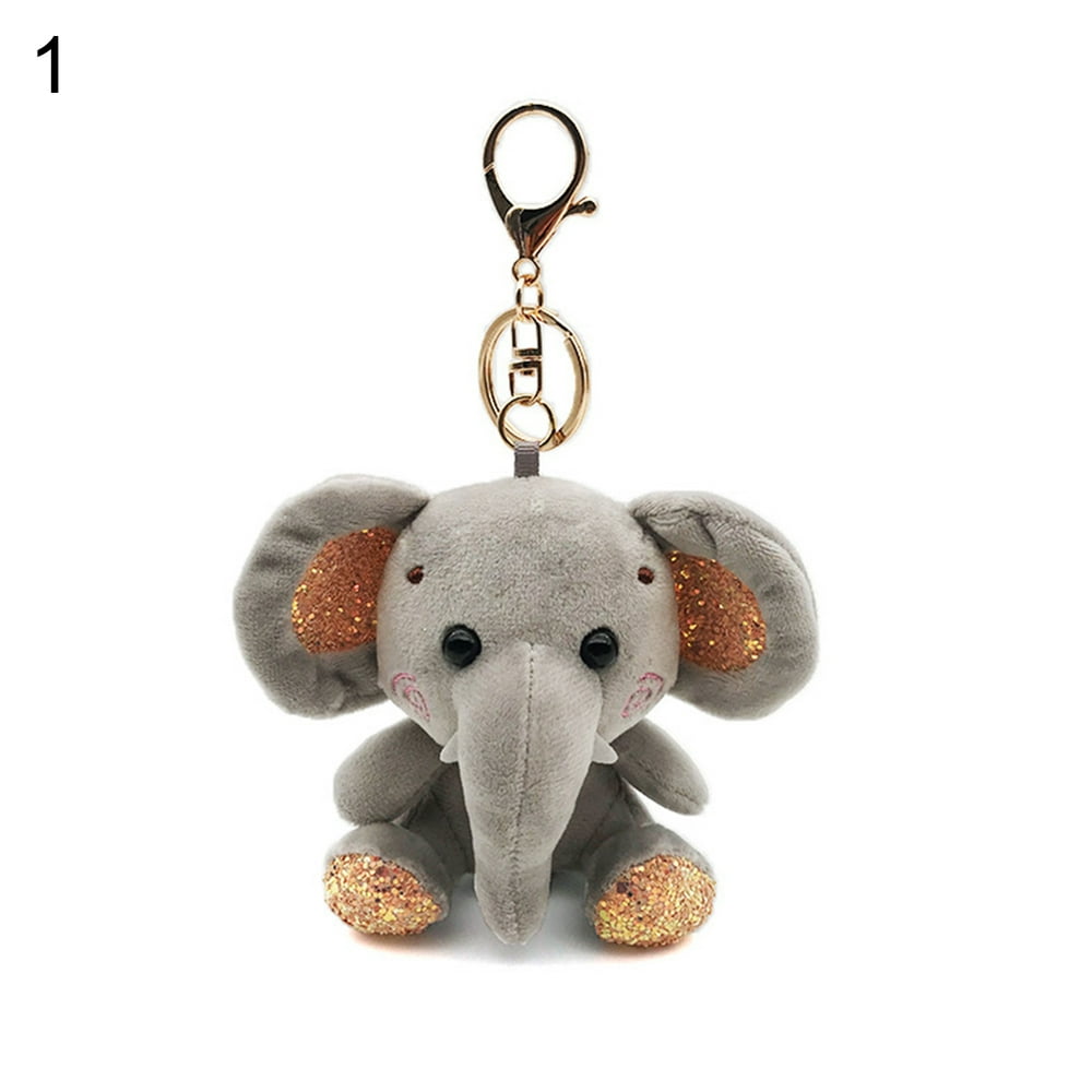 stuffed elephant keychain