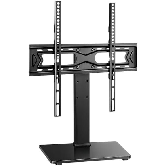 Universal TV Stand for 27 to 65 inch LCD LED TVs 4 Level Height Adjustable TV Stand Base with Tempered Glass Base Table Top Stand Vesa 400x400mm