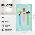 thumbnail image 3 of The Powerpuff Girls Anti-Pilling Flannel 32"X48" Super Soft Plush Air Condition Quilt Fluffy Warm Cozy Decorative Blankets, 3 of 7