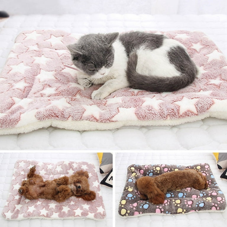 Pet Sleeping Mat Warm Dog Bed Soft Fleece Pet Blanket Cat Litter
