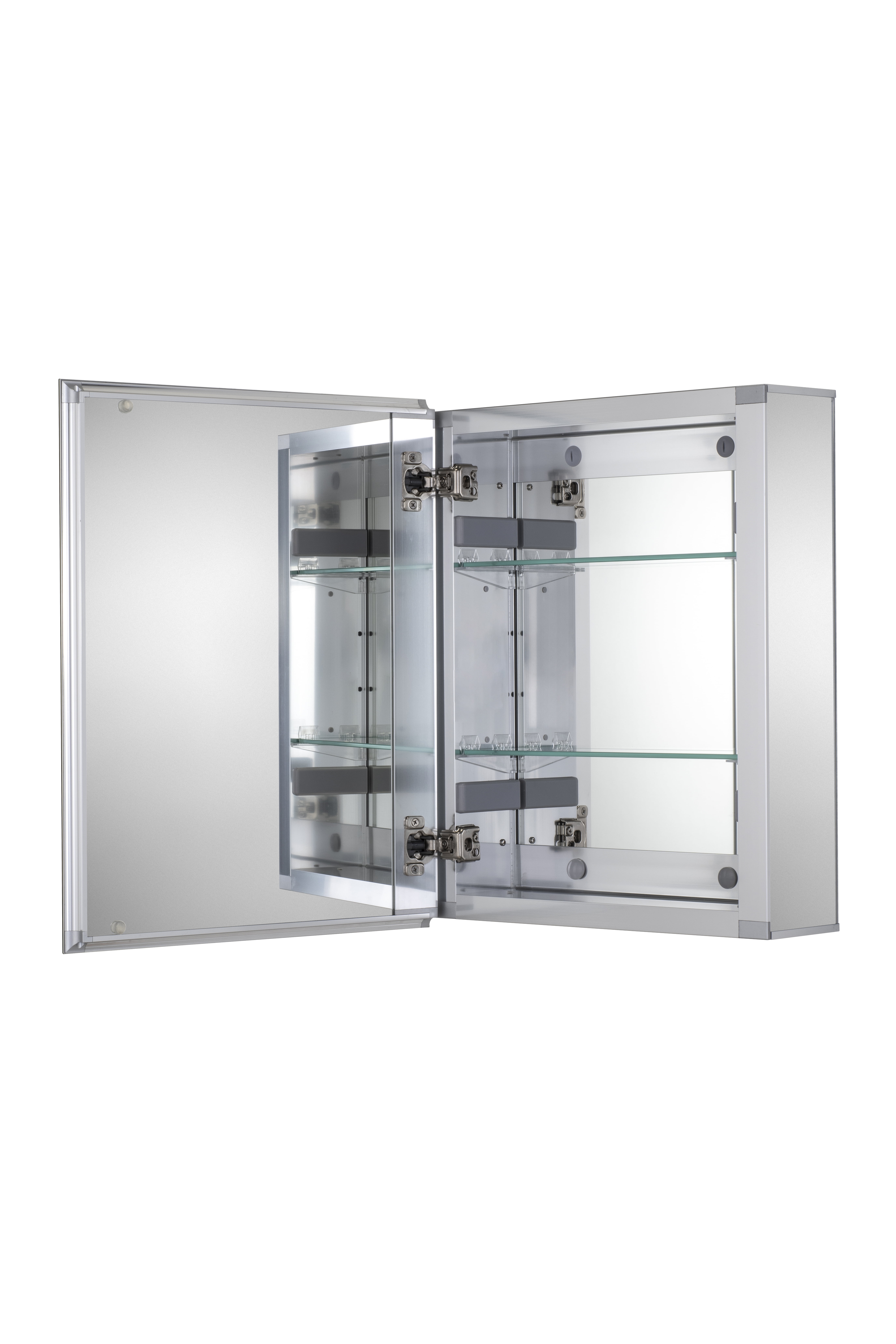 Croydex Hayward Single Door Aluminium Medicine Cabinet with Mirror, Silver (16X20in)