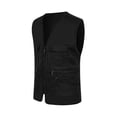 thumbnail image 3 of ZHaobin Cargo Waistcoat Men Men's Summer Cargo Waistcoat with Multi Pockets V-neck Design Zipper Placket Sports Vest for Safety Work (Red,2XL), 3 of 6