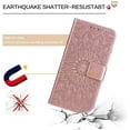 thumbnail image 4 of For Iphone 7 / Iphone 8 Case Mobile Phone Case Protective Cover Leather Pu Wallet Flip Case Leather Case Flowers Pattern Sunflower - Rose Gold, 4 of 7