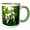 Green/White, variant on 3drose, Bassette Hound Pup with Butterfly, 11oz Two-tone Black Mug
