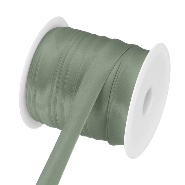 Cinta sesgada de doble pliegue Uxcell para coser, 3/4 pulgadas x 25 yardas, cinta de satén continua a granel para acolchado, unión, dobladillo, piping de tela, manualidades DIY, gris oscuro