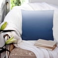 thumbnail image 4 of Navy Blue Ombre Throw Pillow Covers, Soft Pillowcases with Invisible Zipper, Modern Abstract Art Gradient Aesthetics Decorative Pillow Cushion Covers for Living Room Couch Sofa Bed 16x16 Inches, 4 of 8