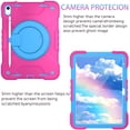 thumbnail image 3 of Dteck Case for iPad 11-inch (A16) 2025/iPad 10th Generation 10.9 inch 2022,Heavy Duty 3-Layer Protection Case Shockproof Hand Grip 360 Rotating Kickstand Hard Cover with Shoulder Strap,Rose+Blue, 3 of 8