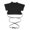 Black, variant on Alvivi Kids Girls Short Sleeve Crop Top Jazz Hip Hop Dance Costume 4-16