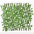 thumbnail image 2 of Expandable Artificial Ivy Privacy Screen Fence,Retractable Fence Panel with Faux Leaves Green Zip Ties Decorative Nature Wood Trellis Fence Greenery Wall for Outdoor Backyard Home Decors, 2 of 7
