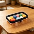 thumbnail image 7 of Hard Shell Clear Zipper Case Black Organizer Box Storage Case Clear Pencil Case Multi Use Travel Makeup Stationery Organizer Case, 7 of 7