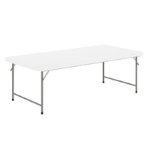 30''W x 60''D Kid's Granite White Plastic Folding Table / 5-Foot Multipurpose Kids Activity Folding Table