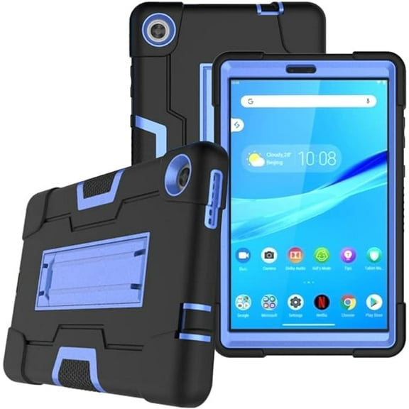 Mignova for Lenovo Tab M8 Gen 3 2022 Model Tab Case for Lenovo Smart Tab M8/Smart Tab M8 TB-8505F 8505X 8505FS Case Soft Silicone Hard Back Shell Kids Friendly Cover Built in Kickstand (Black Blue)