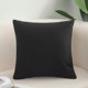 thumbnail image 1 of Nvzi fundas de almohada de lino y algodón de color sólido, funda de almohada simple de color puro, con cualquier cama es brillante 23,62 x 23,62 pulgadas (negro), 1 of 5