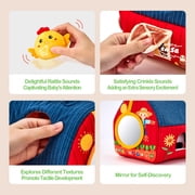 Surprise Barn Stuffed Farm Animals, Rattle, Crinkle, Mirror, Baby Toys 6-12 Months Montessori Toys - for 6 Month Old Sensory Balls 1-3 Plush Baby Valentines Day Gifts Easter Basket Stuffers