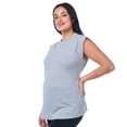thumbnail image 1 of Playera Maternidad Algodón Cómoda Ropa Embarazo Playera Mujer Básica Sin Mangas Color Gris, 1 of 4