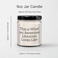 thumbnail image 3 of This is What an Awesome Librarian Looks Like 9oz Vanilla Soy Candle Gift from Men to Librarian at Christmas, 3 of 3