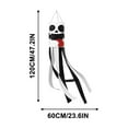 thumbnail image 3 of Halloween Pumpkin Ghost Windsock Flag Ghost Windsock Halloween Hanging Decoration Halloween Themed Holiday Windsock for Front Yard Patio Lawn Garden Party Decor, 3 of 6