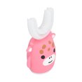 thumbnail image 4 of Cepillo de dientes eléctrico en forma de U, cepillo de dientes de boca entera para niños ultrasónico automático, rosa, 4 of 9