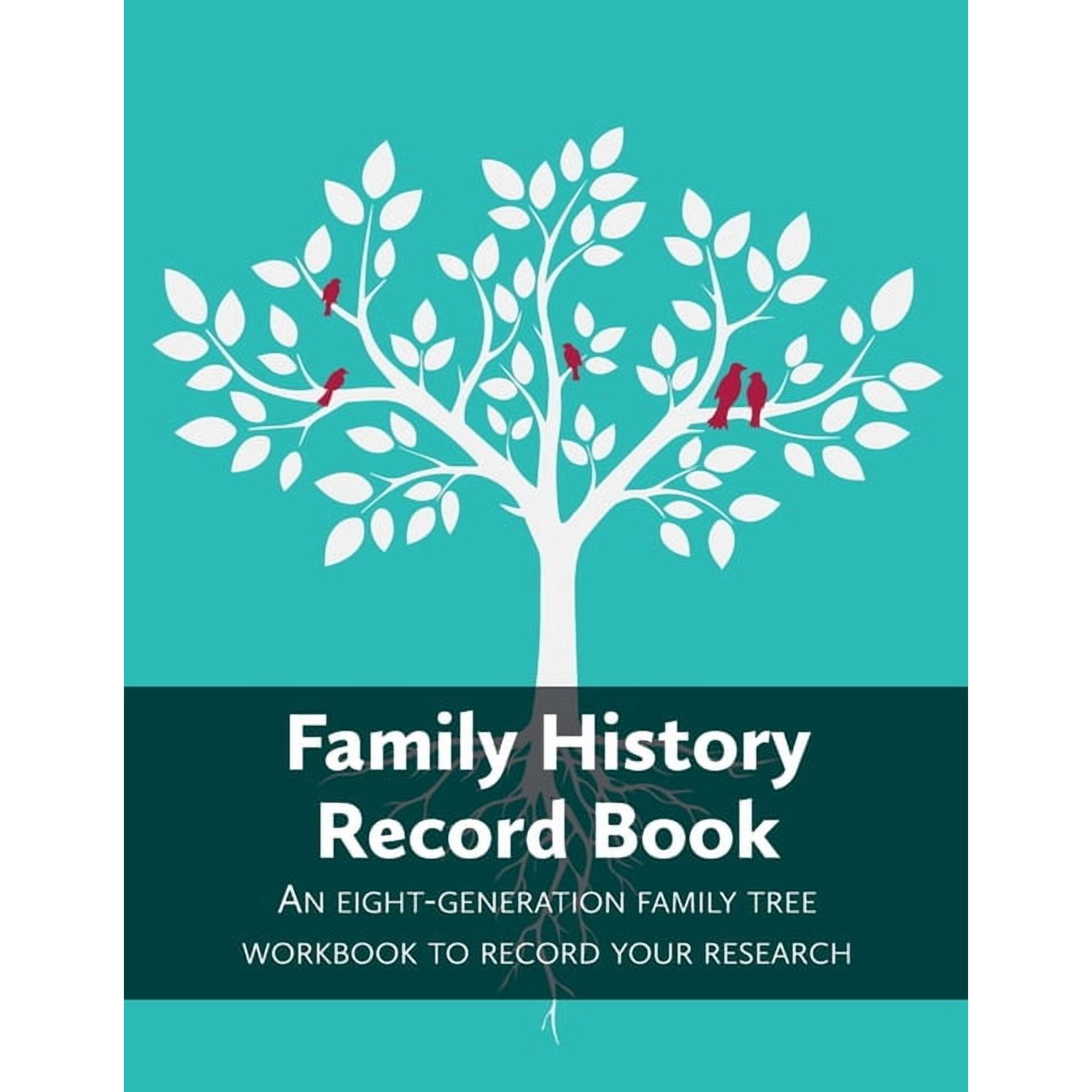 Family History Record Book: An 8-generation family tree workbook to record your research, (Paperback)