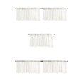 thumbnail image 3 of stanreset Cantonnière en Voile Transparent pour Fenêtre de Maison avec Dentelle Brodée et Fleurs, Cantonnière Café, Rideaux Beige 130x41, Ensemble de 5, 3 of 6