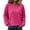 Hot Pink#8085gg, variant on Zorvxlyn Womens Fleece Sweatshirt Winter Warm Long Sleeve Crew Sweatshirt Women Oversized Streetwear Womens Shirts
