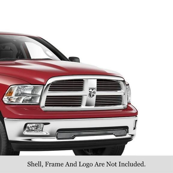 2009-2010 Dodge Ram 1500 Not For Sport And Express Model/2011-2012 Ram 1500 Not For Sport And Express Model 304 Stainless Steel Polished Finish Horizontal Billet Stainless Steel Billet Grille