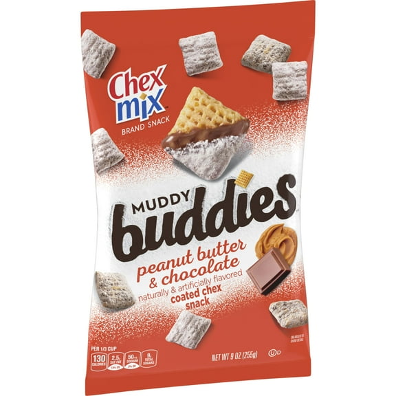 Chex Mix Muddy Buddies, Peanut Butter And Chocolate Snack Mix, 9 Oz Packaging May Vary - Pack of 2