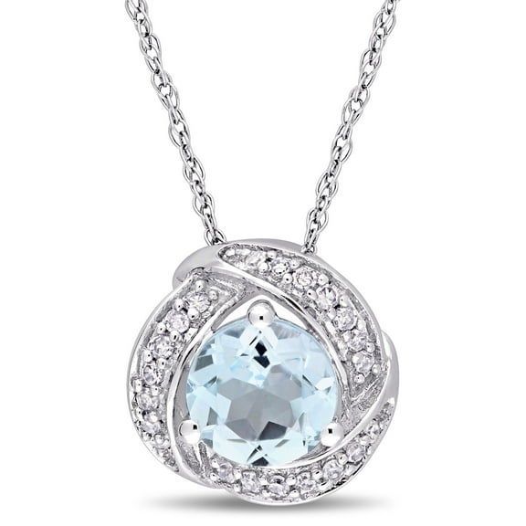 Everly Women's Topaz 10k White Gold Necklace