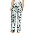 thumbnail image 3 of Uemuo Modern Industry Pattern Women's Wide Leg Palazzo Lounge Pants with Pockets Light Weight Loose Comfy Casual Pajama Pants-Medium, 3 of 9