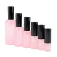 thumbnail image 3 of 2 botellas de spray de vidrio vacías con bomba para perfume, tónico, atomizador ámbar, color rosa. 5ml, 3 of 9