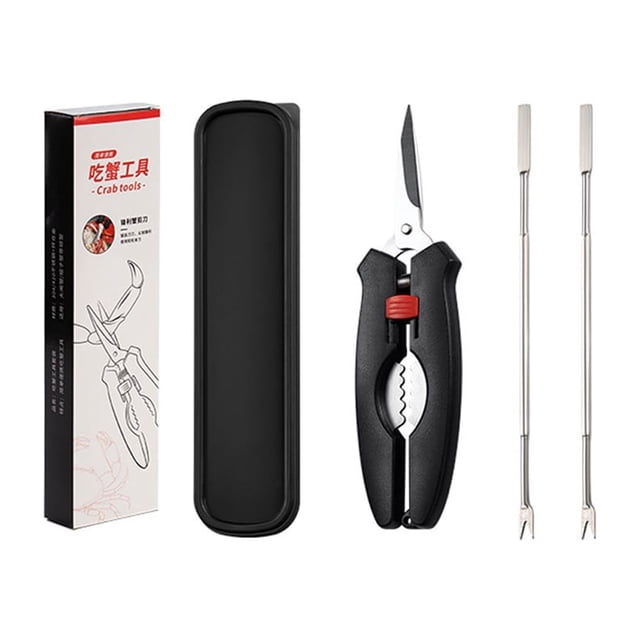 Cateissary Herramientas para mariscos, seguras, suaves, fáciles de limpiar, herramienta para comer cangrejos, ahorra mano de obra, tijeras para Cocina y Comedor 23.8x6.3x2.8 cm 1