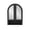 Black, variant on Arched Cabinet with Mirrored Doors and Adjustable Shelves for Laundry Room, Bathroom, Kitchen - Black, 23.6W x 32.7H x 9.5D, MDF+Glass