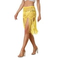 thumbnail image 4 of INSPIRE CHIC Women's Crochet Sexy Summer Beach Swimsuit Tassel Cover-Up Skirt S Amarillo, 4 of 5