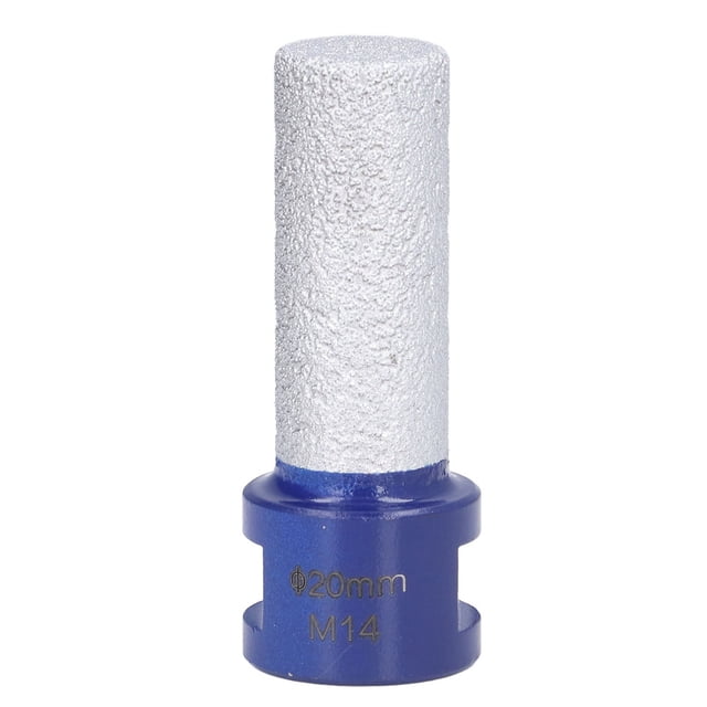 Broca de diamante para soldadura al vacío, fresa para soldadura fuerte, rosca M14 para porcelana, cerámica dura, 20 mm