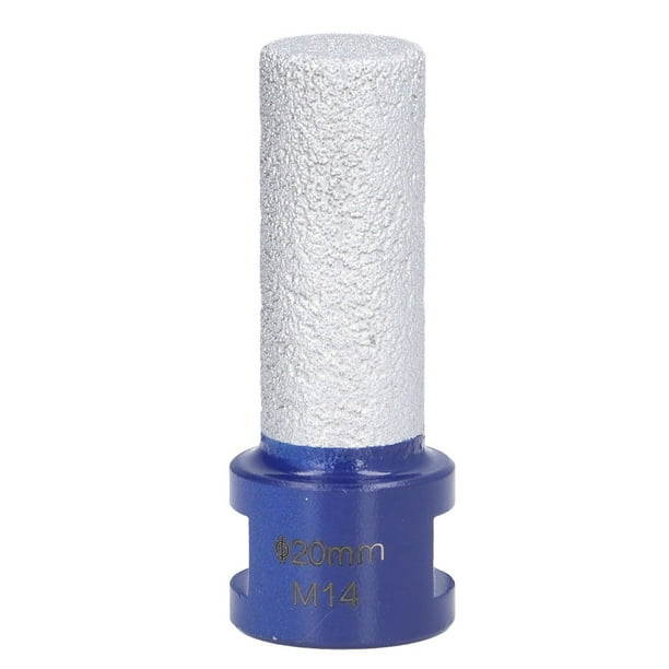 Broca de diamante para soldadura al vacío, fresa para soldadura fuerte, rosca M14 para porcelana, cerámica dura, 20 mm