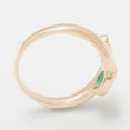 thumbnail image 3 of LBG British Made 18k Rose Gold Natural Emerald Womens Band Ring - 33 size options - Size 10, 3 of 6