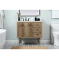 thumbnail image 3 of Elegant Decor Cyrus 36" MDF Single Bathroom Vanity with Backsplash - Natural Oak, 3 of 15