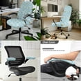 thumbnail image 2 of FKELYI Office Chair Cover with Armrest Covers 3 Pcs Set Swivel Chair Slipcover Daisy Flower Blue Print Computer Chair Protector for Home Office Decor, Small, 2 of 6