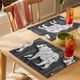 thumbnail image 4 of Vintage Bear Placemats Set of 8 Retro Farmhouse Country Wooden Grain Place Mats Indoor Wipeable Table Mats Washable Cloth Dining Table Placemats for Kitchen Holiday Party Home Decor 13x19 Inch, 4 of 9