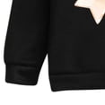 thumbnail image 3 of Eltusu Girls Cotton Outfit Sets, Graphic Long Sleeve Fare Leg Hoodies&Jeans Sets Black Size 5-6 T, 3 of 7