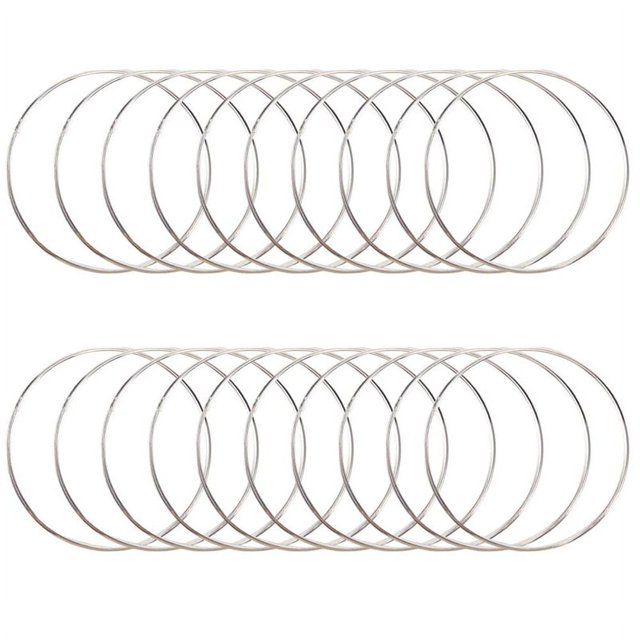 LOVEVER 12 Pcs 4 Inch Silver Metal Rings Hoops Macrame Ring for Dream Catchers Macrame and DIY Crafts