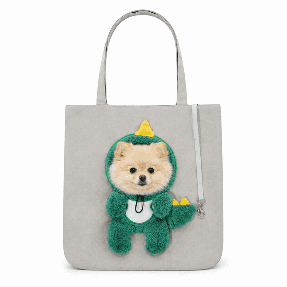 PawPeek Bag Pet Carrier for Small Dogs and Cats, Canvas Shoulder Tote With Plush Head Opening, Safety Leash Clip, Breathable Design for Travel and Daily Outings