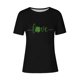 thumbnail image 3 of Mujeres Manga Corta de Verano Tops Impreso Sudadera Casual, Cuello Redondo Blusa Ligera para la Primavera Y el Verano, 3 of 7