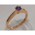 thumbnail image 2 of LBG British Made 9k Rose Gold Genuine Natural Amethyst Womens Engagement Ring - 33 size options - Size 5.5, 2 of 7