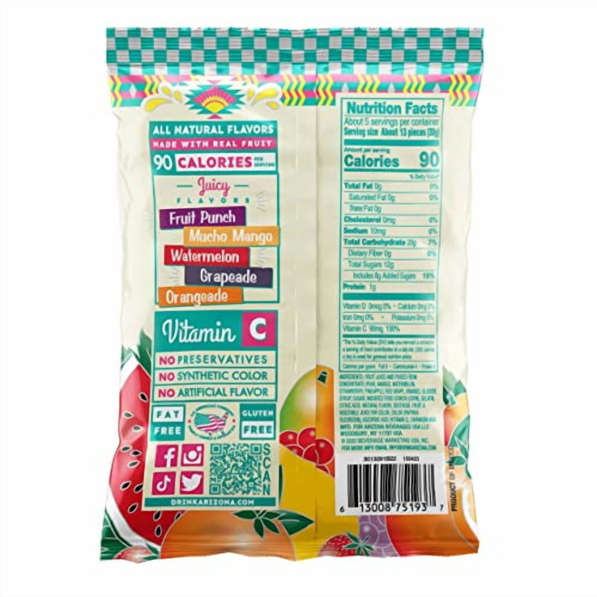 Arizona Fruit Snacks, Gluten Free Mixed Fruit Snacks, 5 Ounce Individual Bags (Pack of 12)