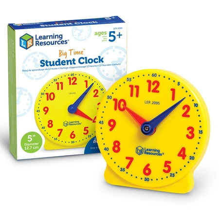 UPC 765023007770 product image for Learning Resources Big Time Student Clock  Time Telling Toys  Classroom Accessor | upcitemdb.com