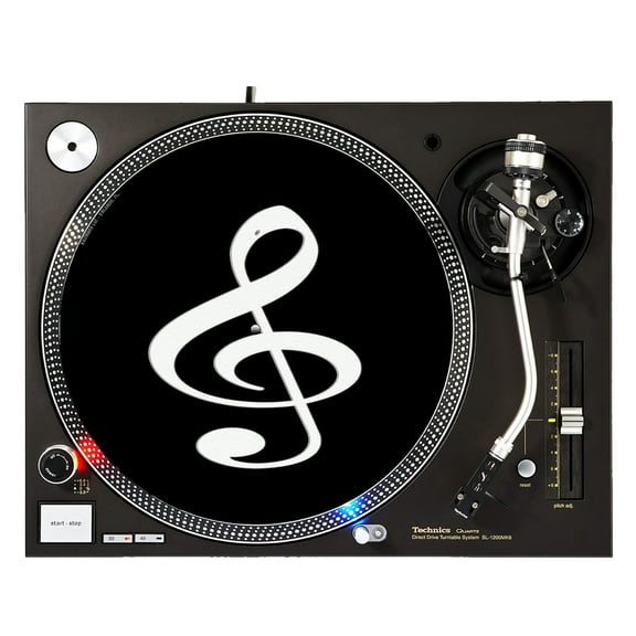 KuzmarK™ 12" DJ Turntable Slipmat - Treble Clef